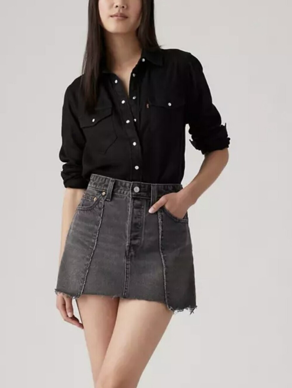 NWT Levi's Recrafted Icon Skirt-Fifth Dimension Black